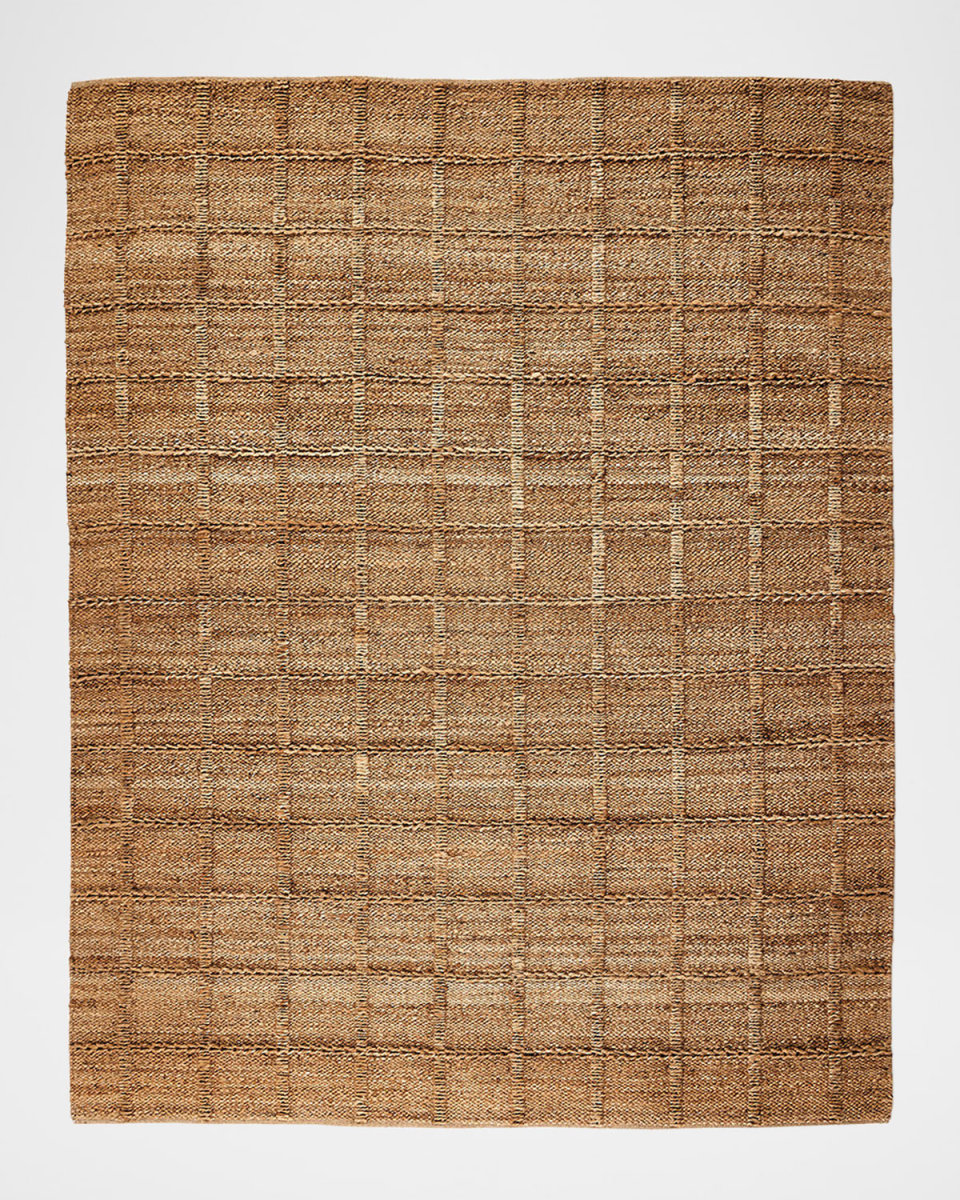 Grid Hand-Woven Jute Rug, 10' x 14'